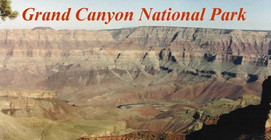 view se from Cape Royal, Desert View far rim, Colorado River center
