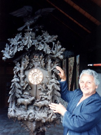 Magnificent carvings on clocks in the Black forest